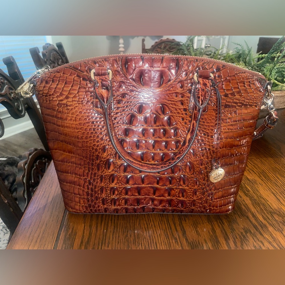 Authentic Brahmin Duxbury Satchel. Color:Pecan. 12.8'' W x 9.75'' H x 5'' D
